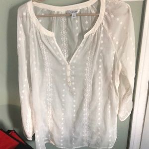 Off white see through shiffon 14 sleeve